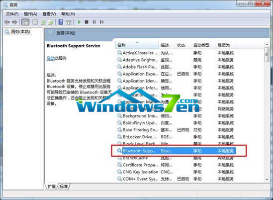 ͼ2 ҵBluetooth support service